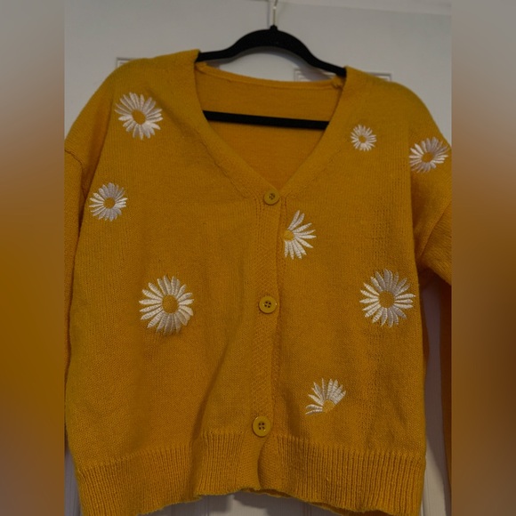 Yellow Daisy Women's Sweater - Picture 2 of 4